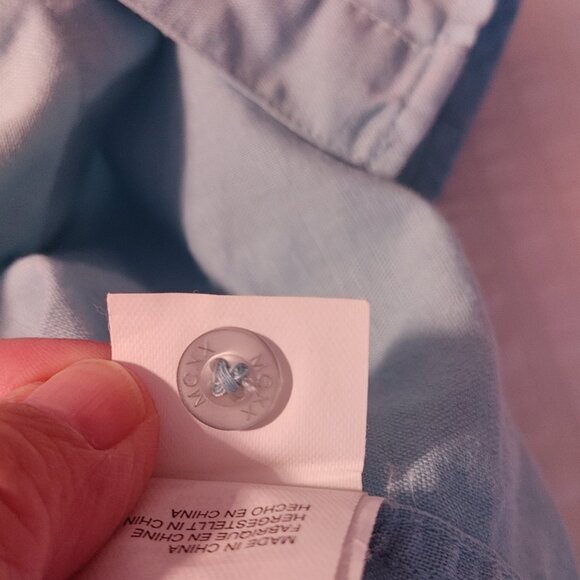 Men's Mexx Blue Linen Blend Button Down Shirt Size Large - Picture 5 of 12